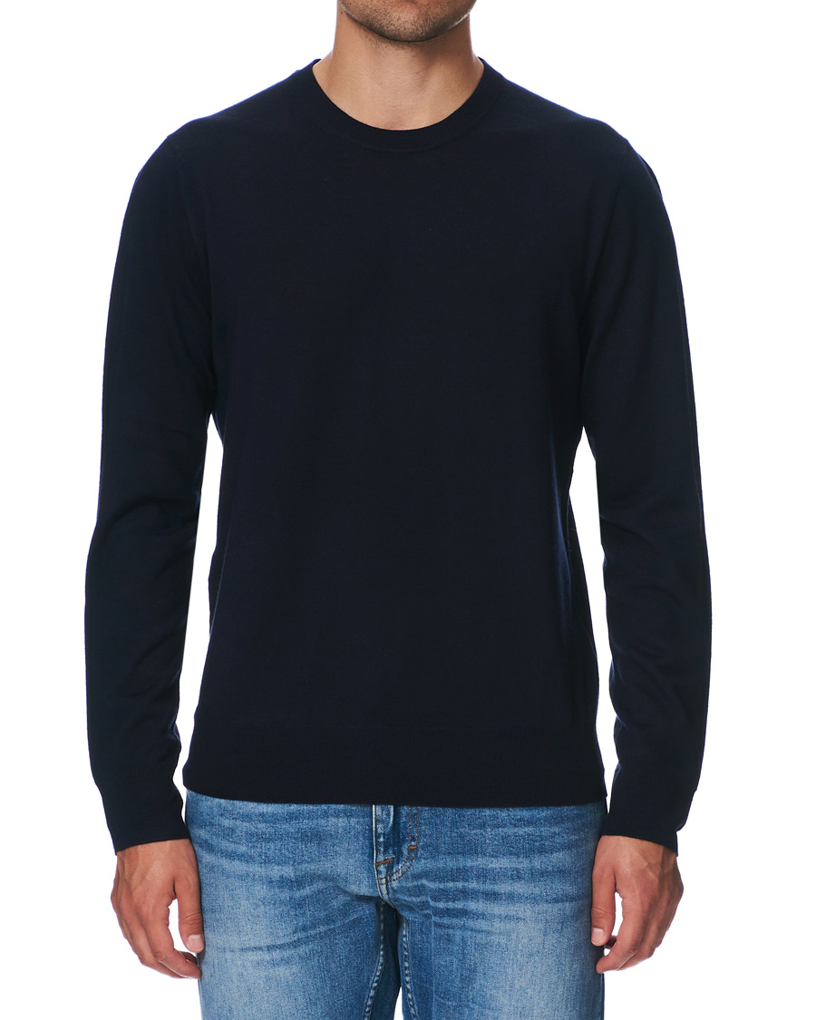 Homme | Pulls Et Tricots | Filippa K | Merino Round Neck Sweater Navy
