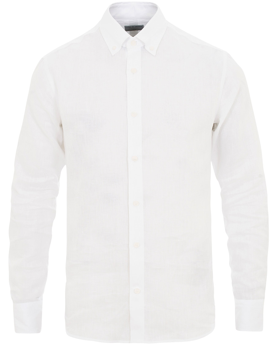 Homme | Chemises | Tiger of Sweden | Fenald Button Down Linen Shirt White