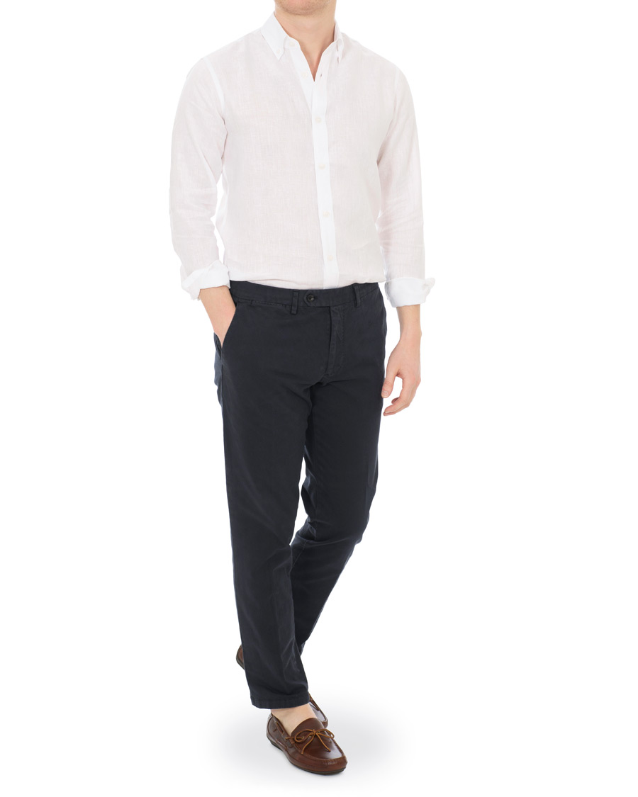 Homme | Chemises | Tiger of Sweden | Fenald Button Down Linen Shirt White