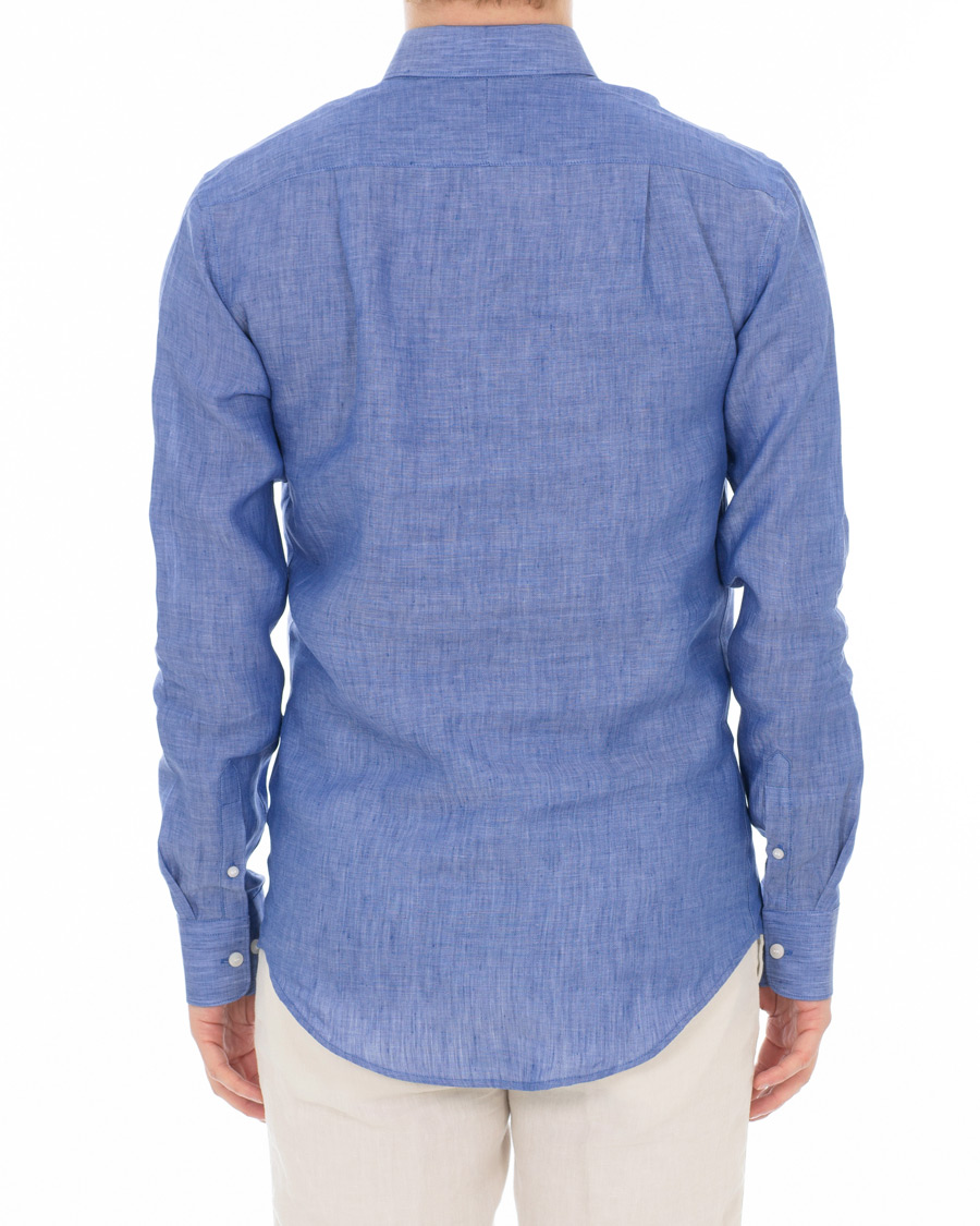 Homme | Chemises | Tiger of Sweden | Fenald Button Down Linen Shirt Blue