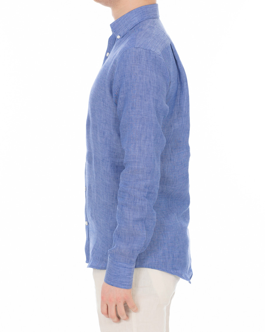 Homme | Chemises | Tiger of Sweden | Fenald Button Down Linen Shirt Blue