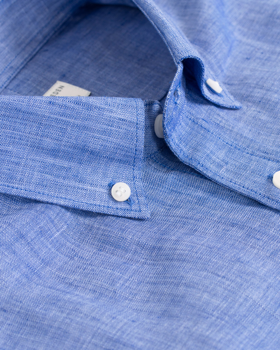 Homme | Chemises | Tiger of Sweden | Fenald Button Down Linen Shirt Blue