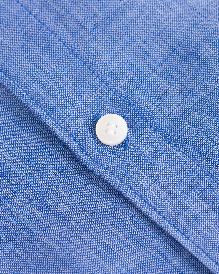 Homme | Chemises | Tiger of Sweden | Fenald Button Down Linen Shirt Blue