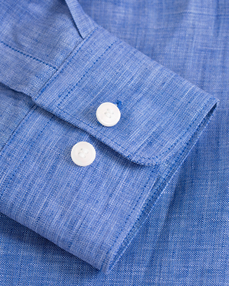 Homme | Chemises | Tiger of Sweden | Fenald Button Down Linen Shirt Blue