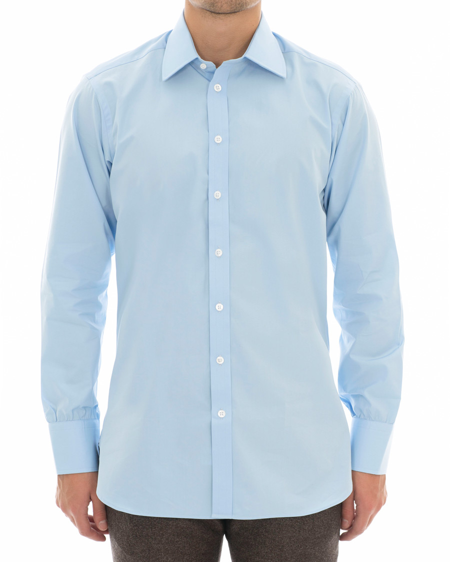 Homme | Chemises | Turnbull & Asser | Regular Fit T&A Collar Poplin Shirt Light Blue