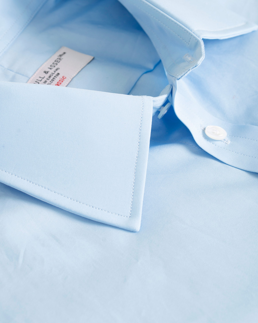 Homme | Chemises | Turnbull & Asser | Regular Fit T&A Collar Poplin Shirt Light Blue