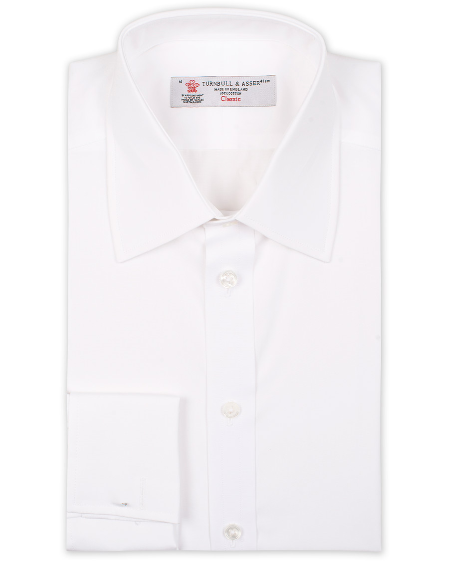 Homme | Chemises | Turnbull & Asser | Regular Fit Double Cuff Poplin Shirt White