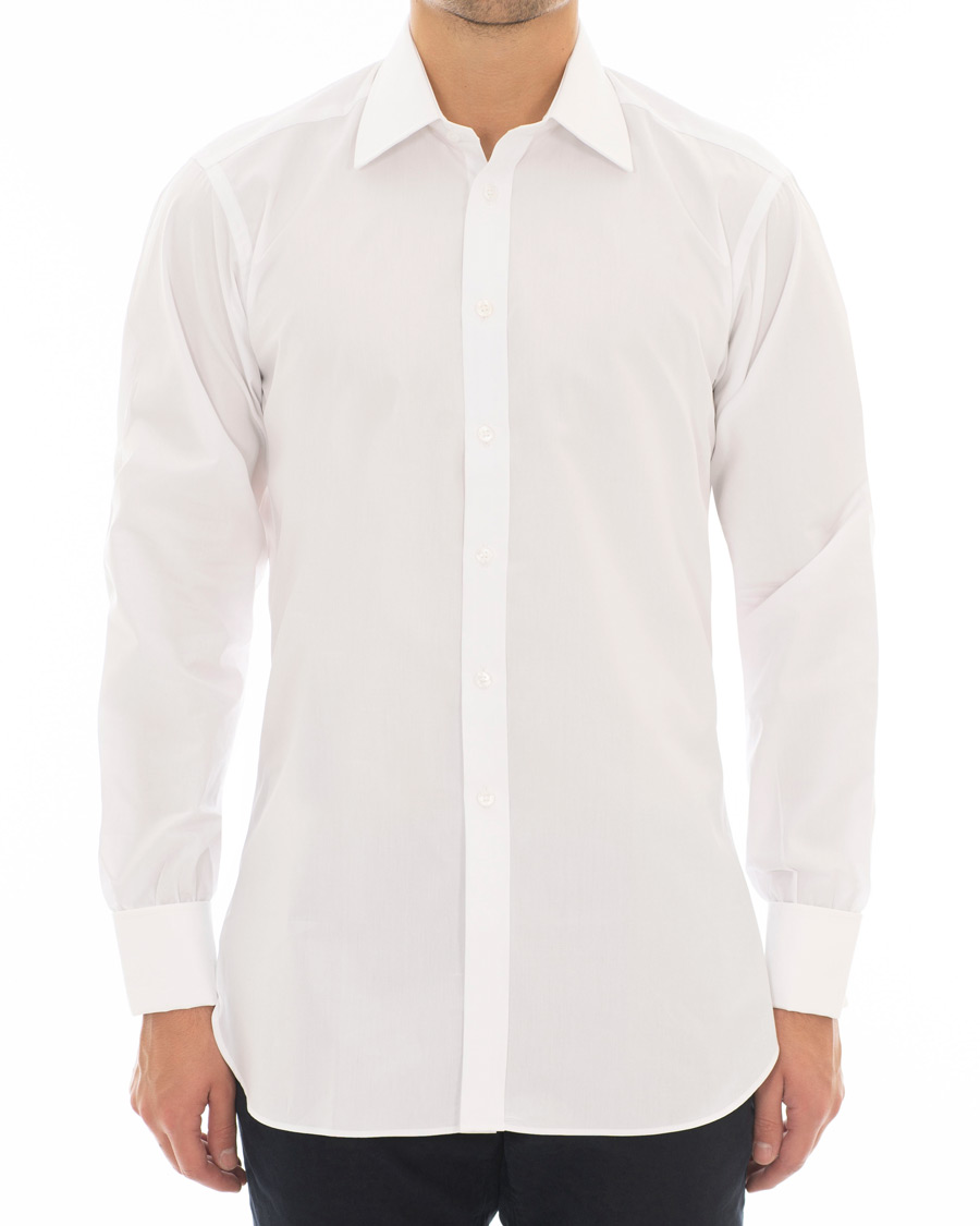 Homme | Chemises | Turnbull & Asser | Regular Fit Double Cuff Poplin Shirt White