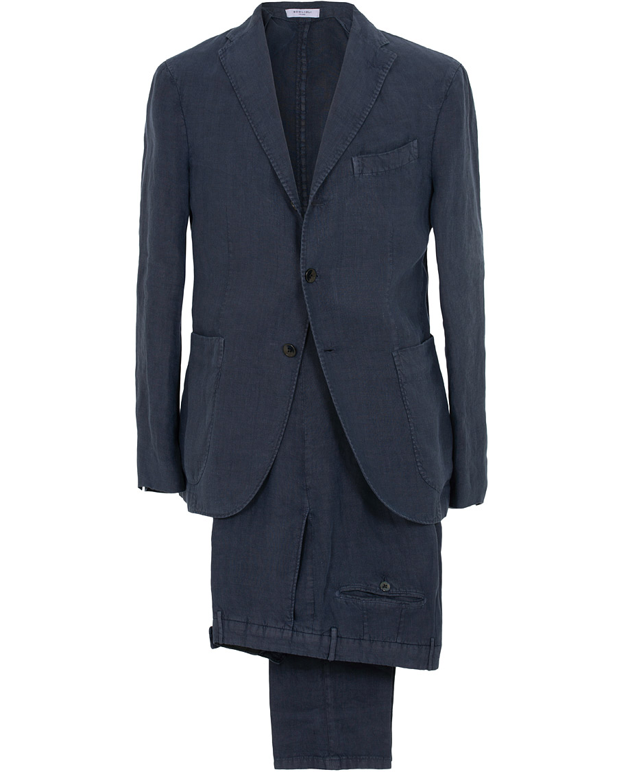 Homme | Costumes | Boglioli | K Jacket Linen Suit Navy