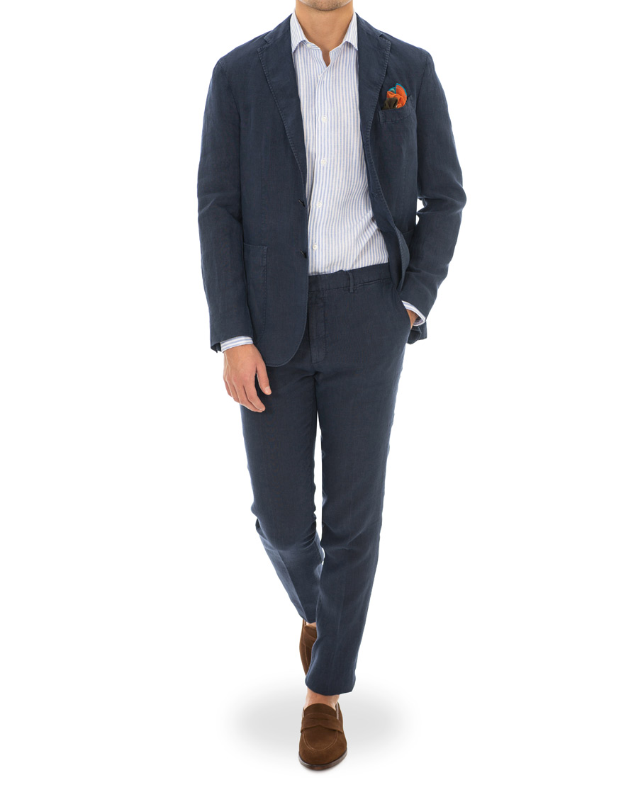 Homme | Costumes | Boglioli | K Jacket Linen Suit Navy