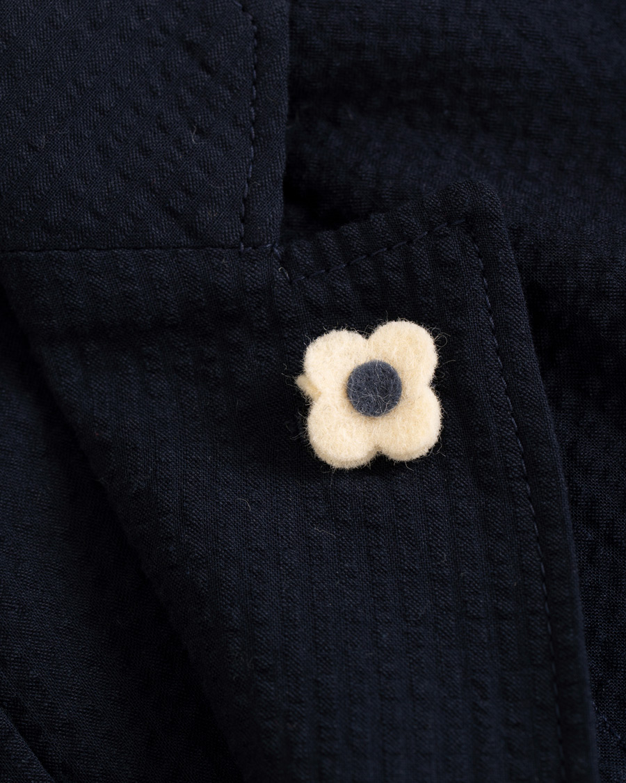 Homme | Blazers | Lardini | Unlined Seersucker Patch Pocket Shirt Blazer Navy