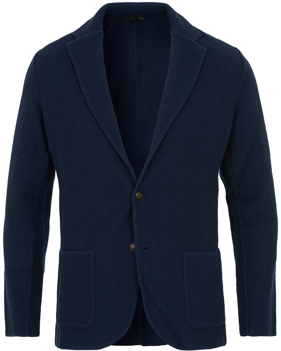 Homme | Blazers | Lardini | Knitted Blazer Blue