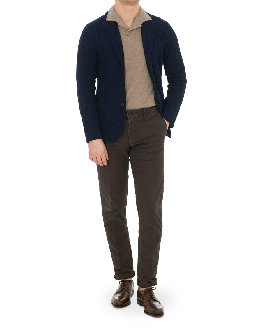 Homme | Blazers | Lardini | Knitted Blazer Blue