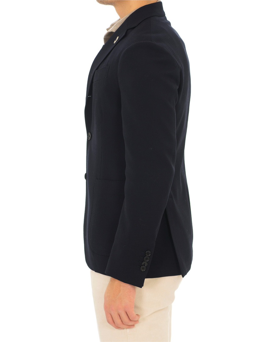 Homme | Blazers | Lardini | Wool Cotton Travel Blazer Navy