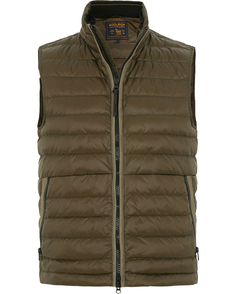 Homme | Manteaux Et Vestes | Woolrich | Bering Lightweight Down Vest Green