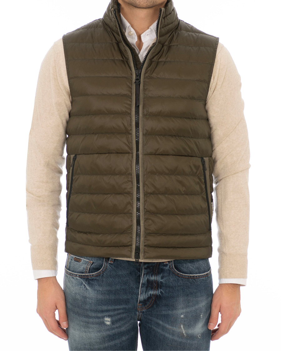 Homme | Manteaux Et Vestes | Woolrich | Bering Lightweight Down Vest Green