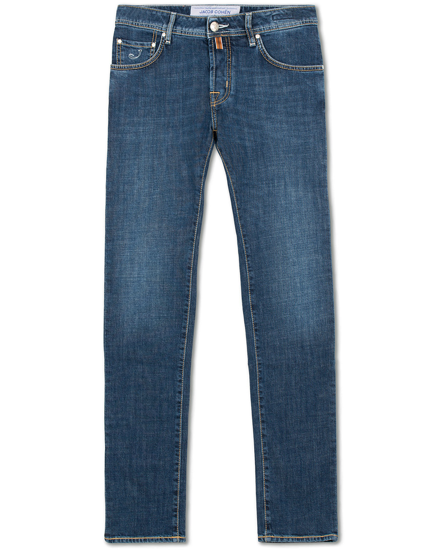 Heren | Jeans | Jacob Cohën | 622 Slim Fit Jeans Mid Blue 