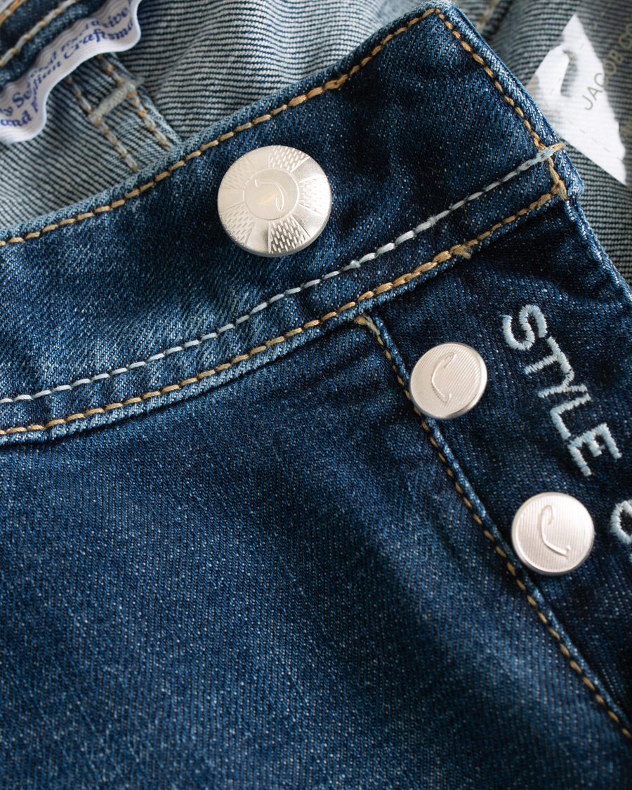 Heren | Jeans | Jacob Cohën | 622 Slim Fit Jeans Mid Blue 