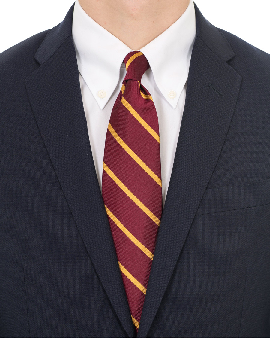 Homme | Brooks Brothers Striped Tie 8 cm Burgundy | Brooks Brothers | Striped Tie 8 cm Burgundy
