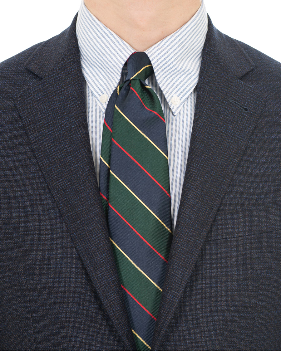 Homme | Brooks Brothers Striped Tie 8 cm Green | Brooks Brothers | Striped Tie 8 cm Green
