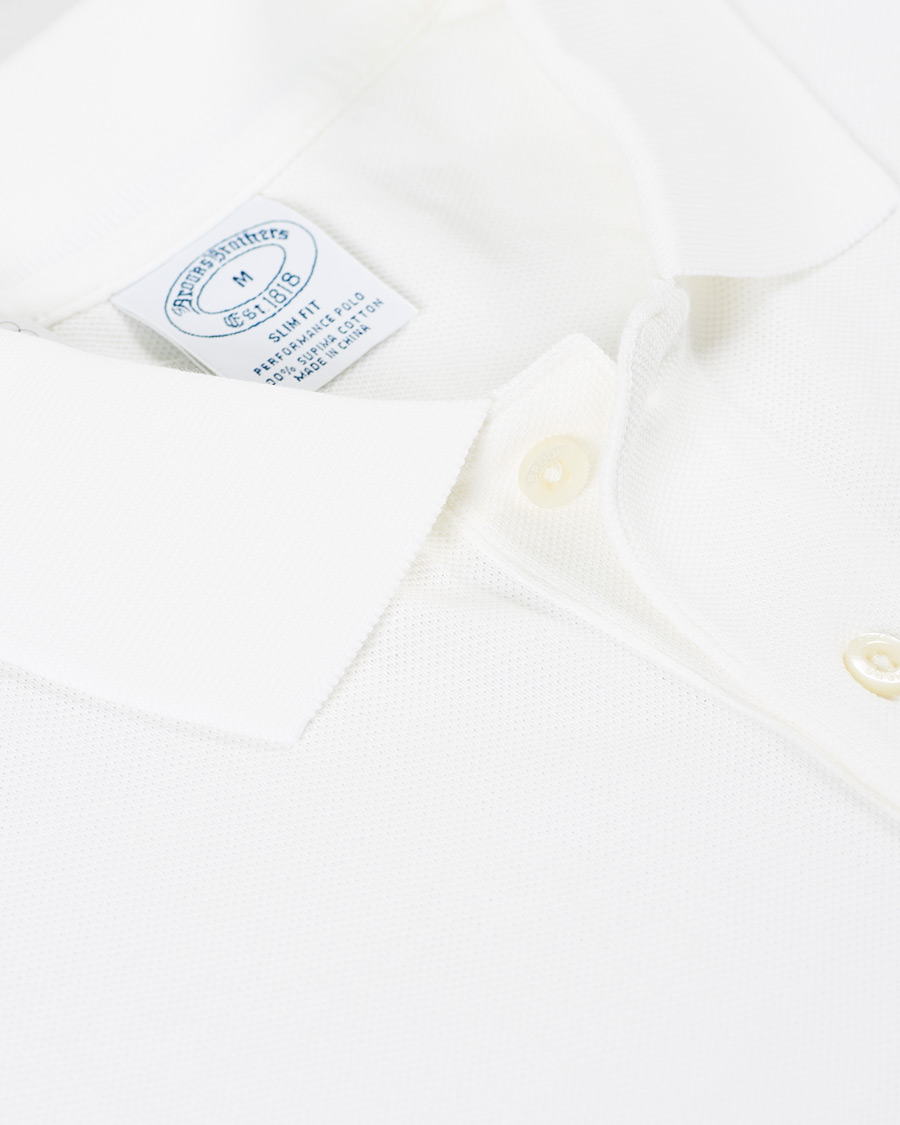 Homme | Polos | Brooks Brothers | Supima Cotton Polo White
