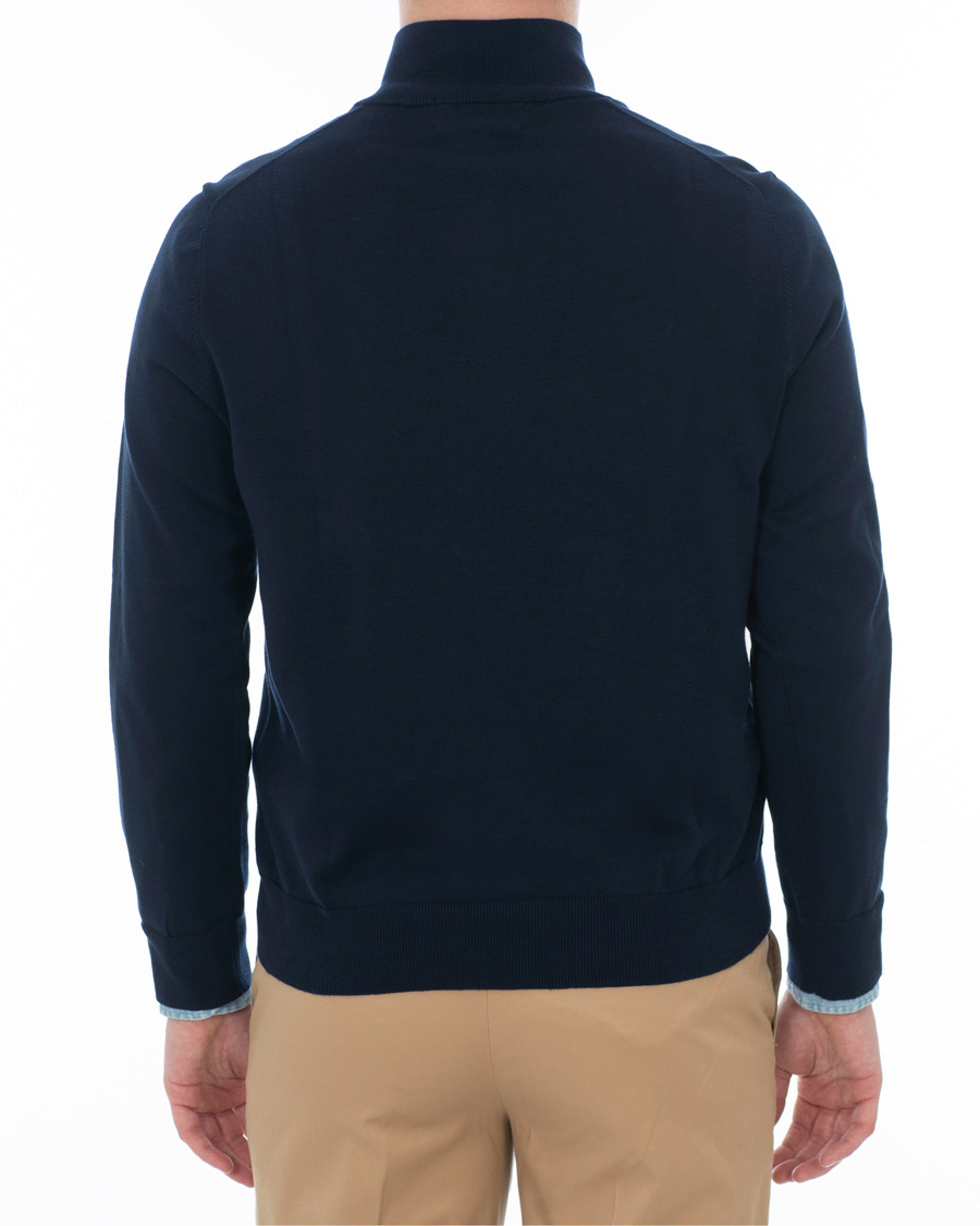 Homme | Pulls Et Tricots | Brooks Brothers | Cotton Half Zip Sweater Navy
