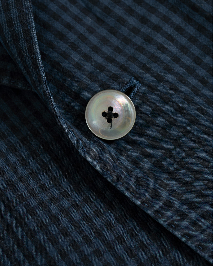 Homme | Blazers | The Gigi | Art Tonal Micro Check Blazer Dark Blue