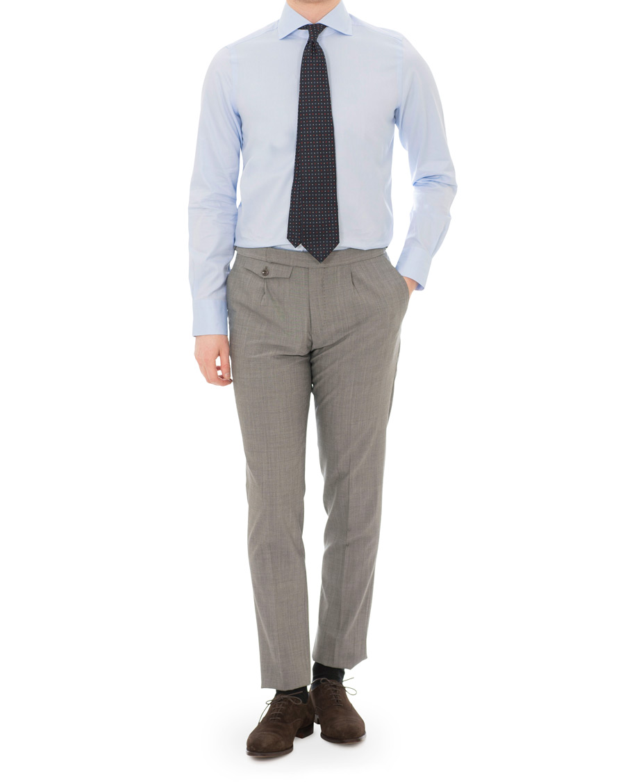 Homme | Chemises | Finamore Napoli | Milano Slim Fit Royal Oxford Shirt Light Blue