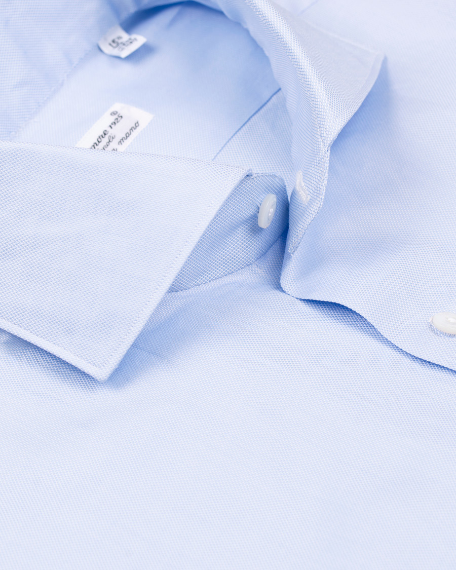 Homme | Chemises | Finamore Napoli | Milano Slim Fit Royal Oxford Shirt Light Blue