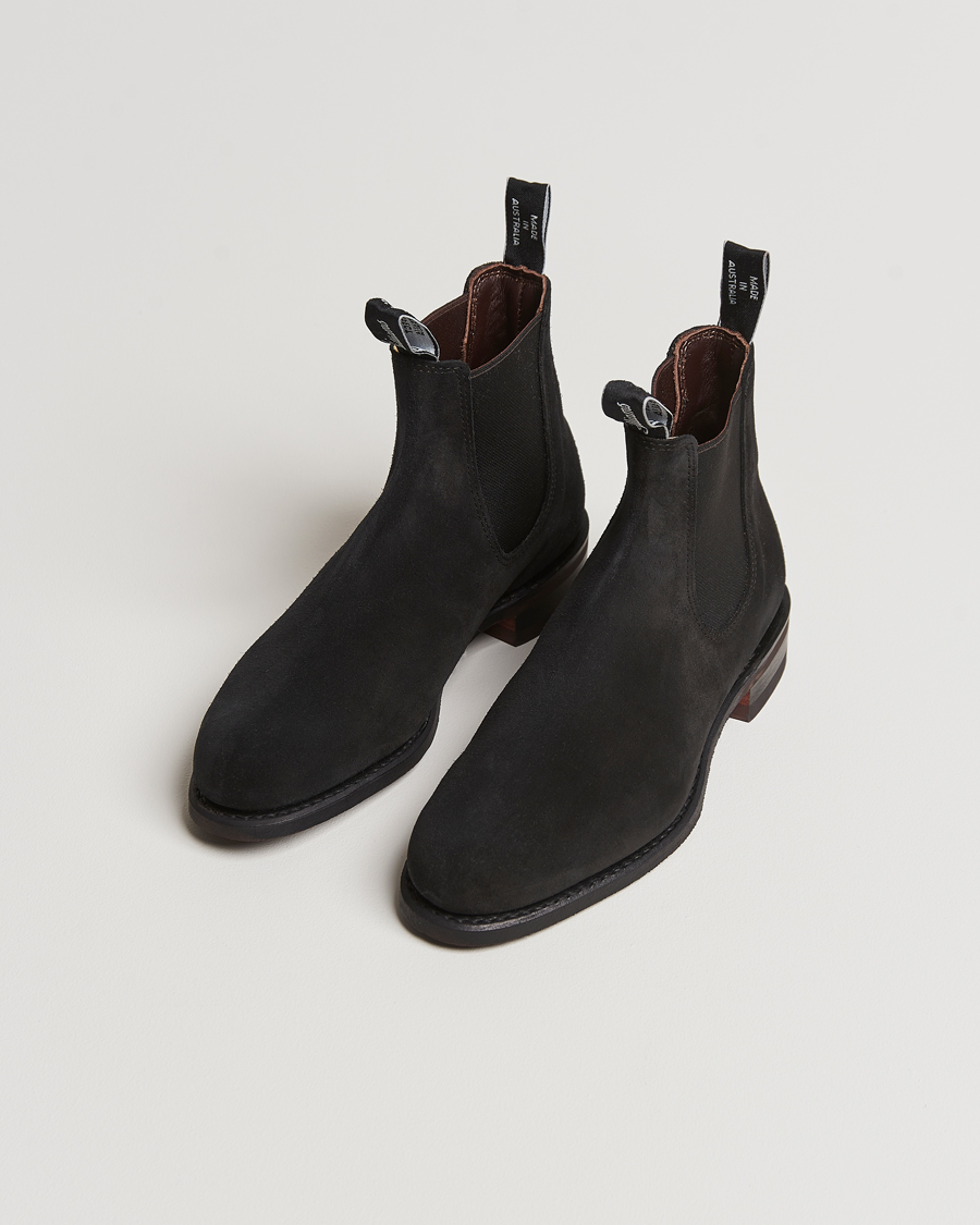 Heren | R.M.Williams Wentworth G Boot Black Suede | R.M.Williams | Wentworth G Boot Black Suede