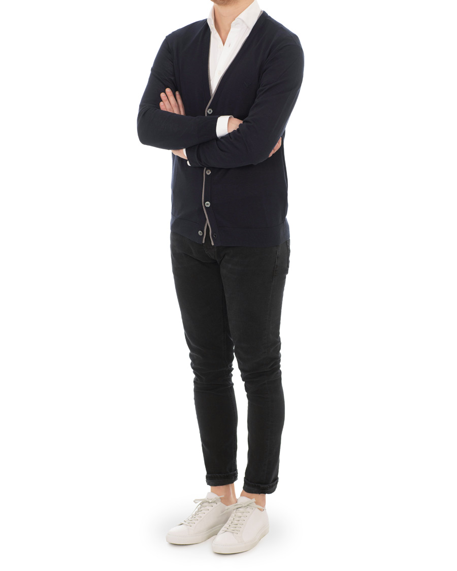 Homme | Pulls Et Tricots | Emporio Armani | Luxury Cardigan Navy