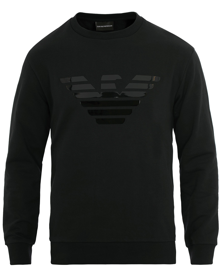 Homme | Pulls Et Tricots | Emporio Armani | Logo Crew Neck Sweatshirt Black