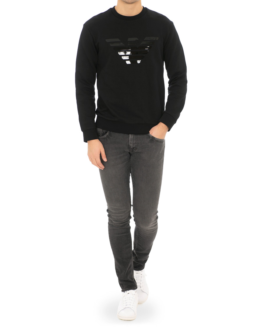 Homme | Pulls Et Tricots | Emporio Armani | Logo Crew Neck Sweatshirt Black