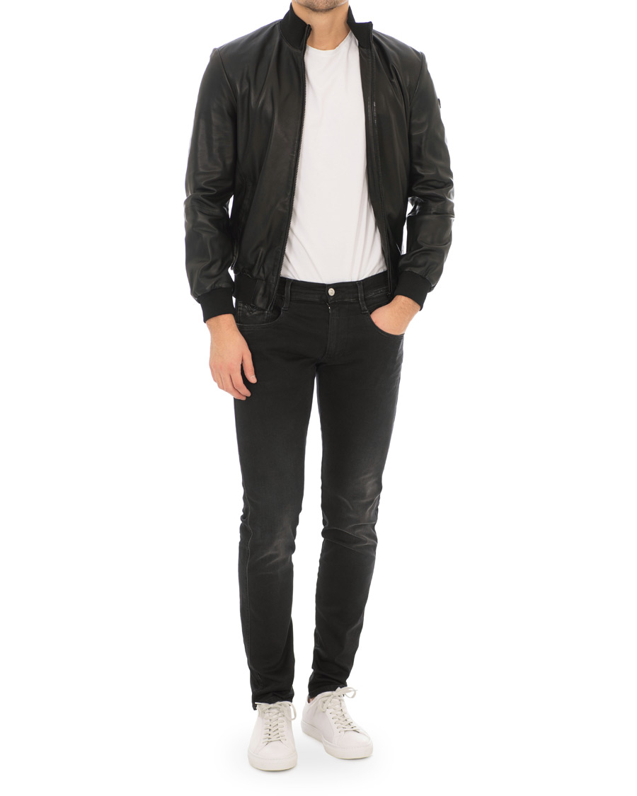 Homme | Manteaux Et Vestes | Emporio Armani | Leather Jacket Black