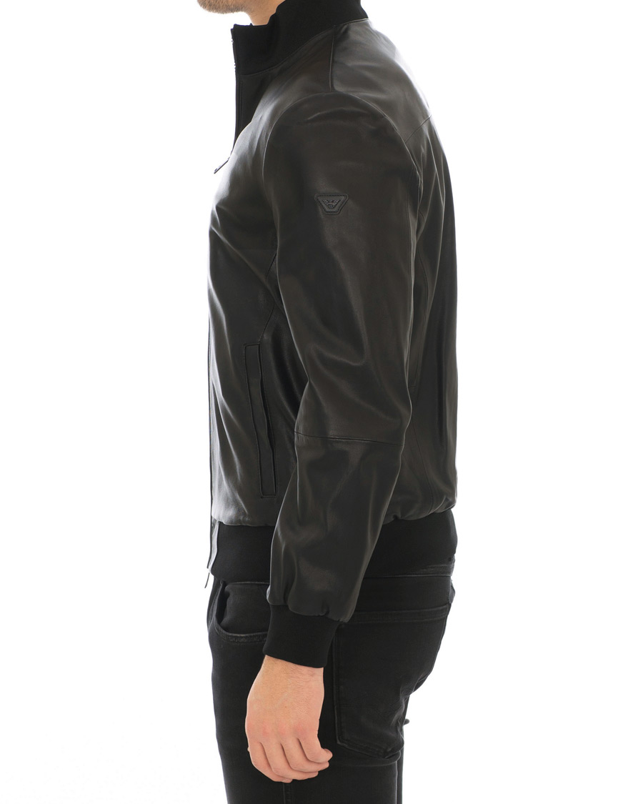 Homme | Manteaux Et Vestes | Emporio Armani | Leather Jacket Black