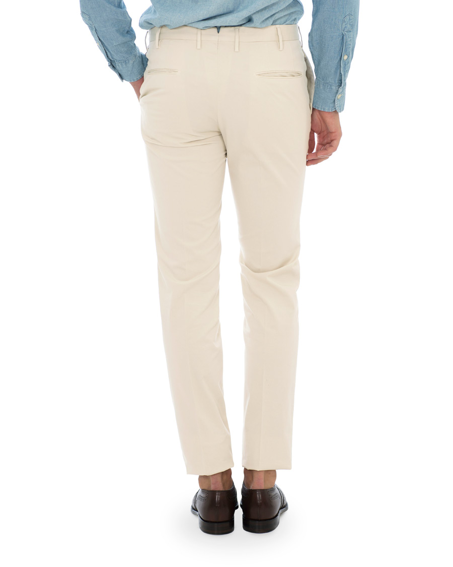 Homme | Pantalons | Incotex | Slim Fit Stretch Chinos Off White
