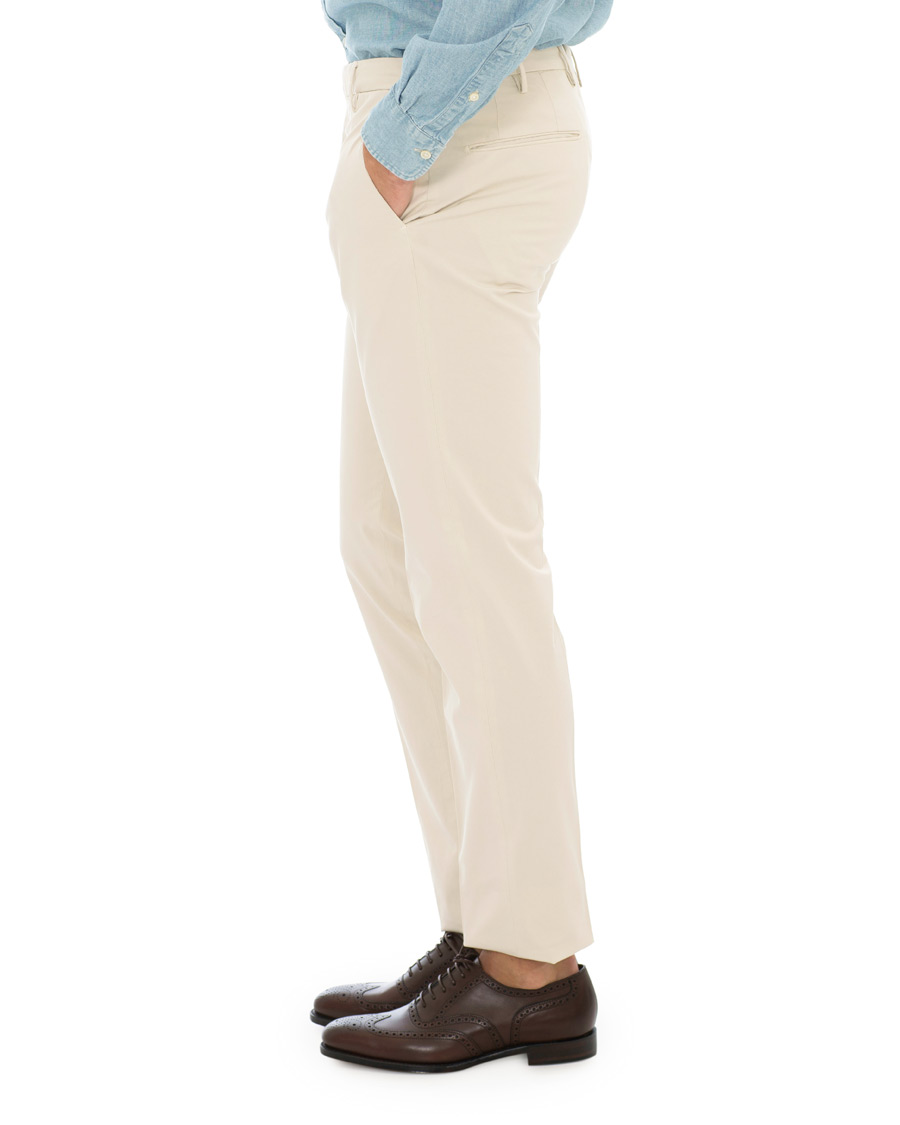 Homme | Pantalons | Incotex | Slim Fit Stretch Chinos Off White