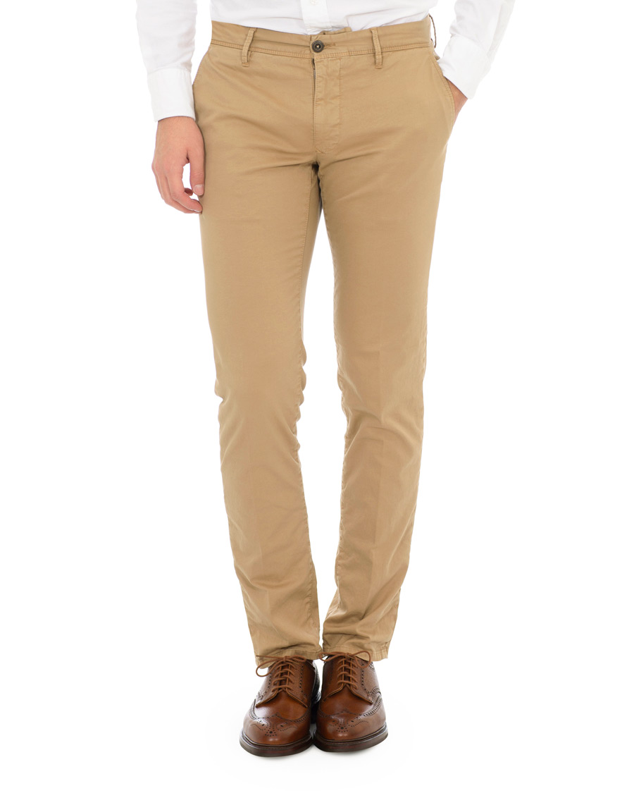 Homme | Pantalons | Incotex | Slim Fit Stretch Slacks Khaki