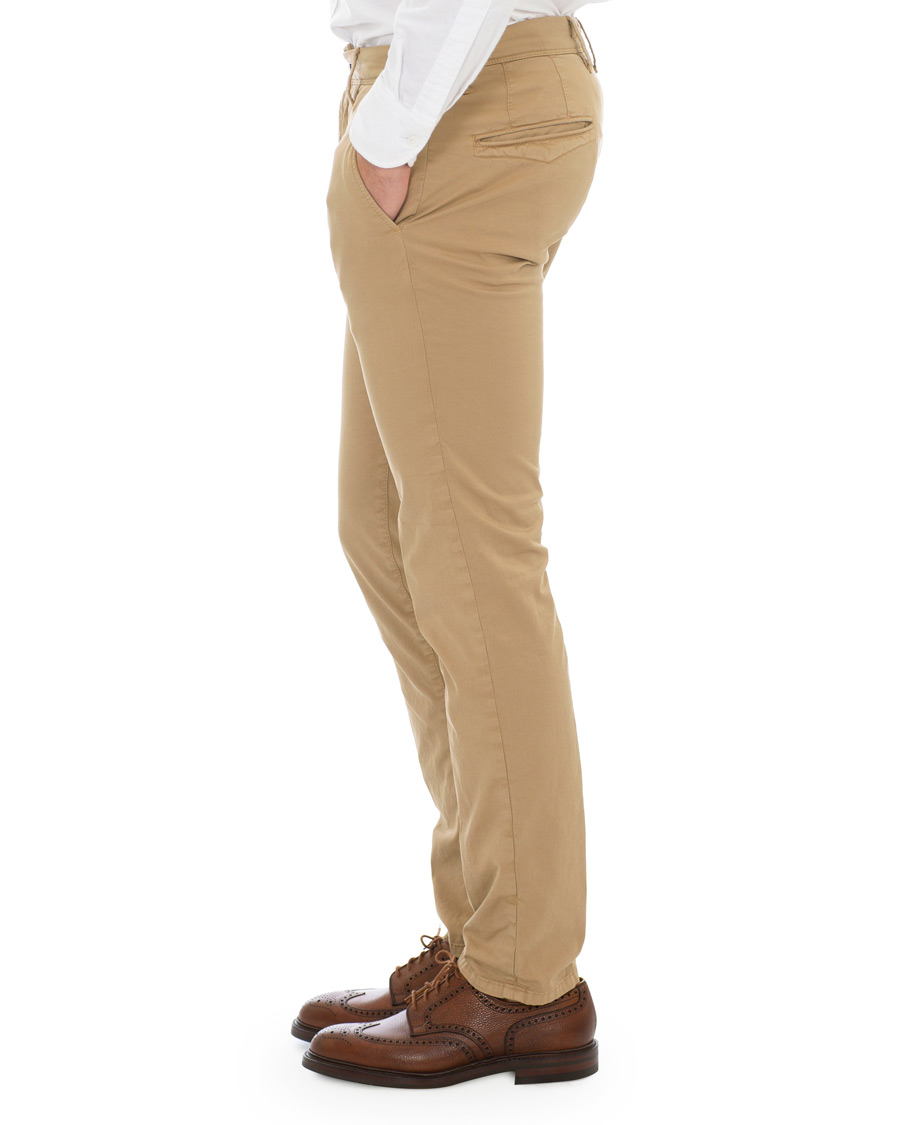 Homme | Pantalons | Incotex | Slim Fit Stretch Slacks Khaki