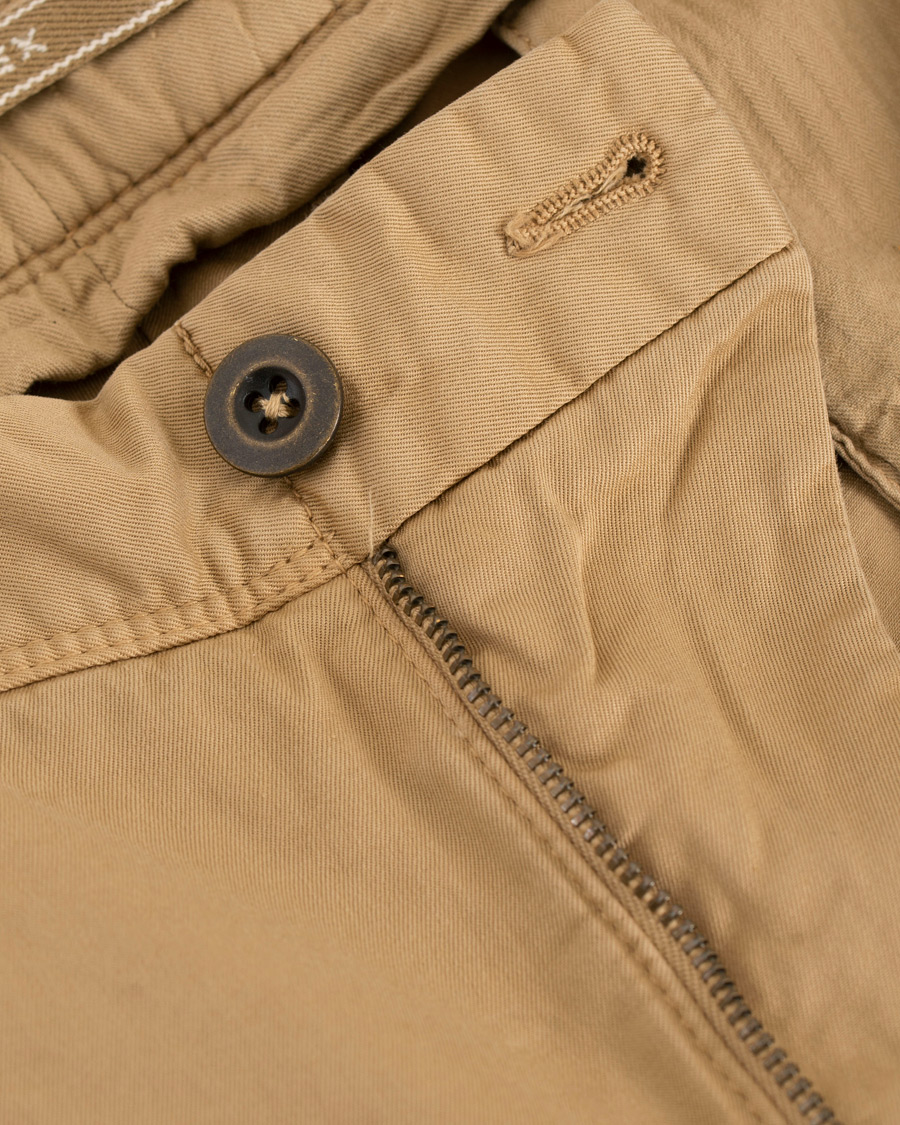 Homme | Pantalons | Incotex | Slim Fit Stretch Slacks Khaki
