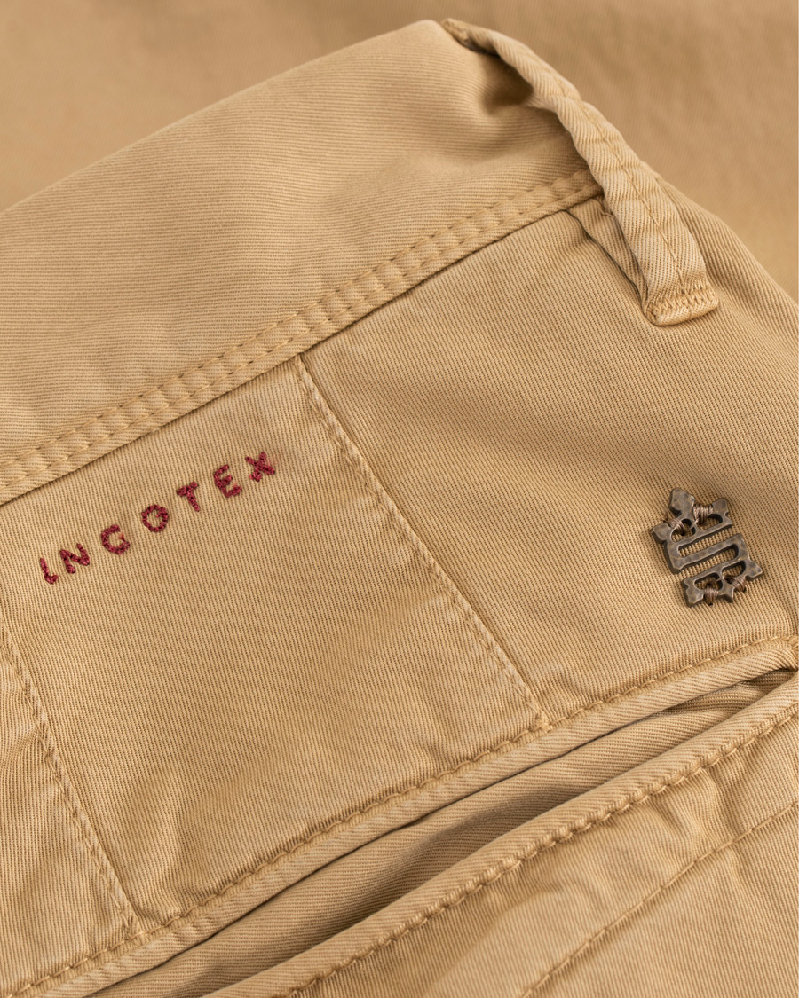 Homme | Pantalons | Incotex | Slim Fit Stretch Slacks Khaki