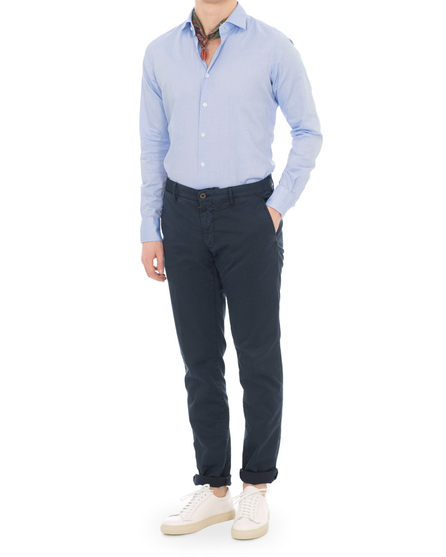 Heren | Overhemden | Glanshirt | Light Oxford Shirt Blue