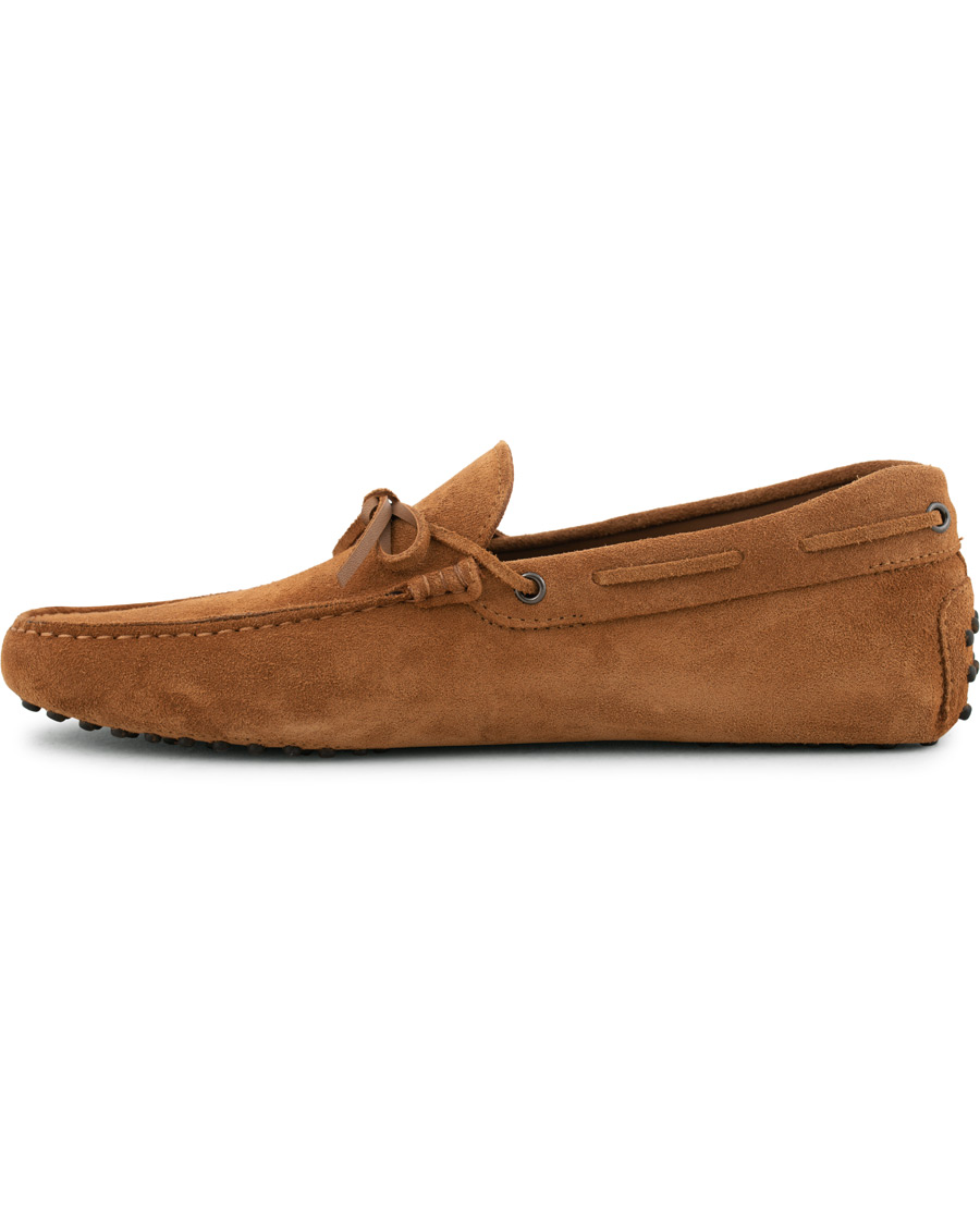 Homme | Tod's Laccetto Gommino Carshoe Tobacco Suede | Tod's | Laccetto Gommino Carshoe Tobacco Suede