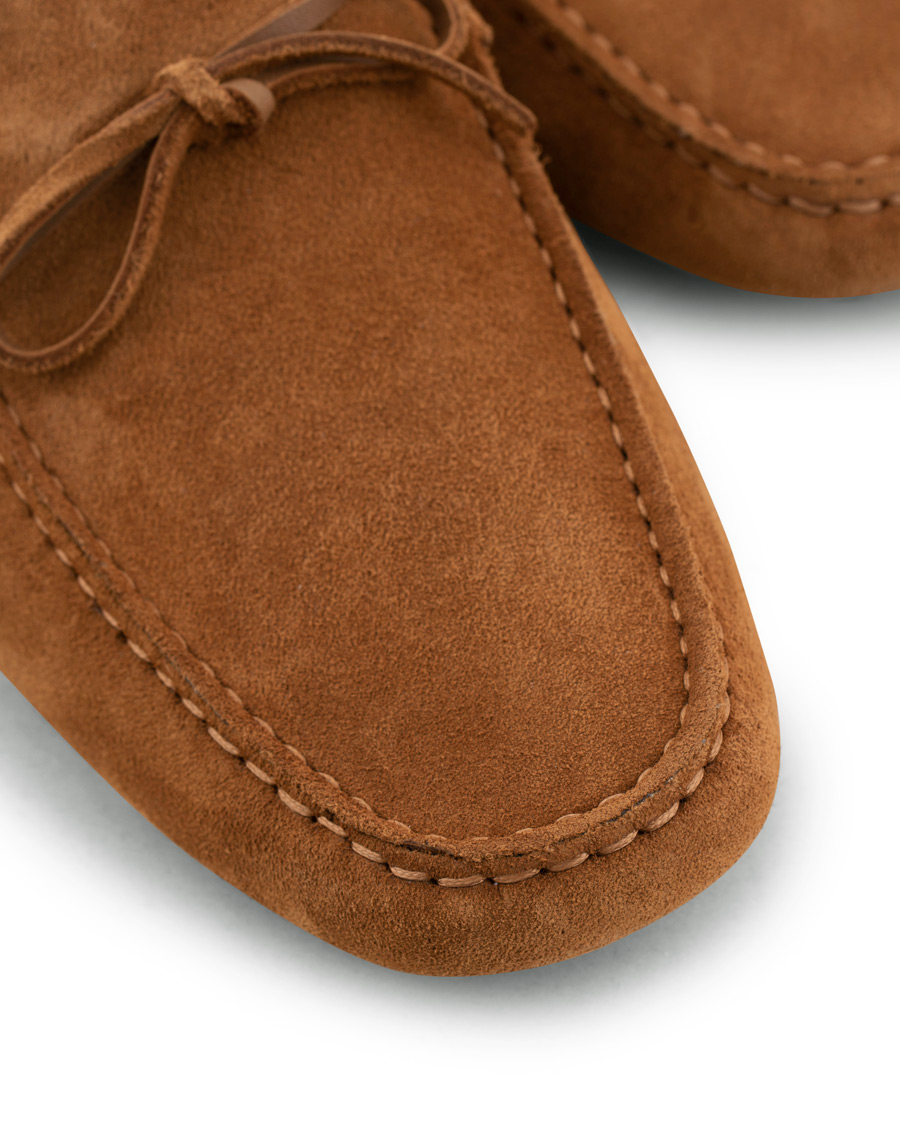 Homme | Tod's Laccetto Gommino Carshoe Tobacco Suede | Tod's | Laccetto Gommino Carshoe Tobacco Suede