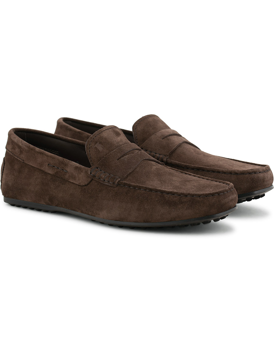 Homme | Tod's City Gommino Loafer Dark Brown Suede | Tod's | City Gommino Loafer Dark Brown Suede