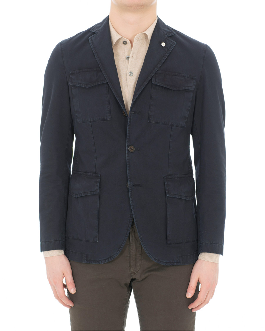 Homme | Blazers | L.B.M. 1911 | Cotton Safari Blazer Navy