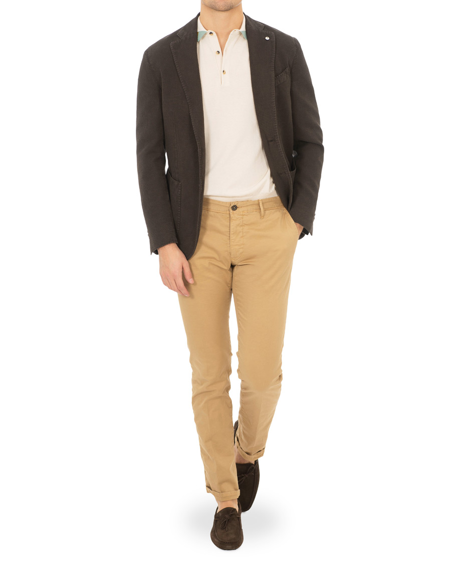 Homme | Blazers | L.B.M. 1911 | Jack Regular Fit Structured Linen Blazer Dark Brown