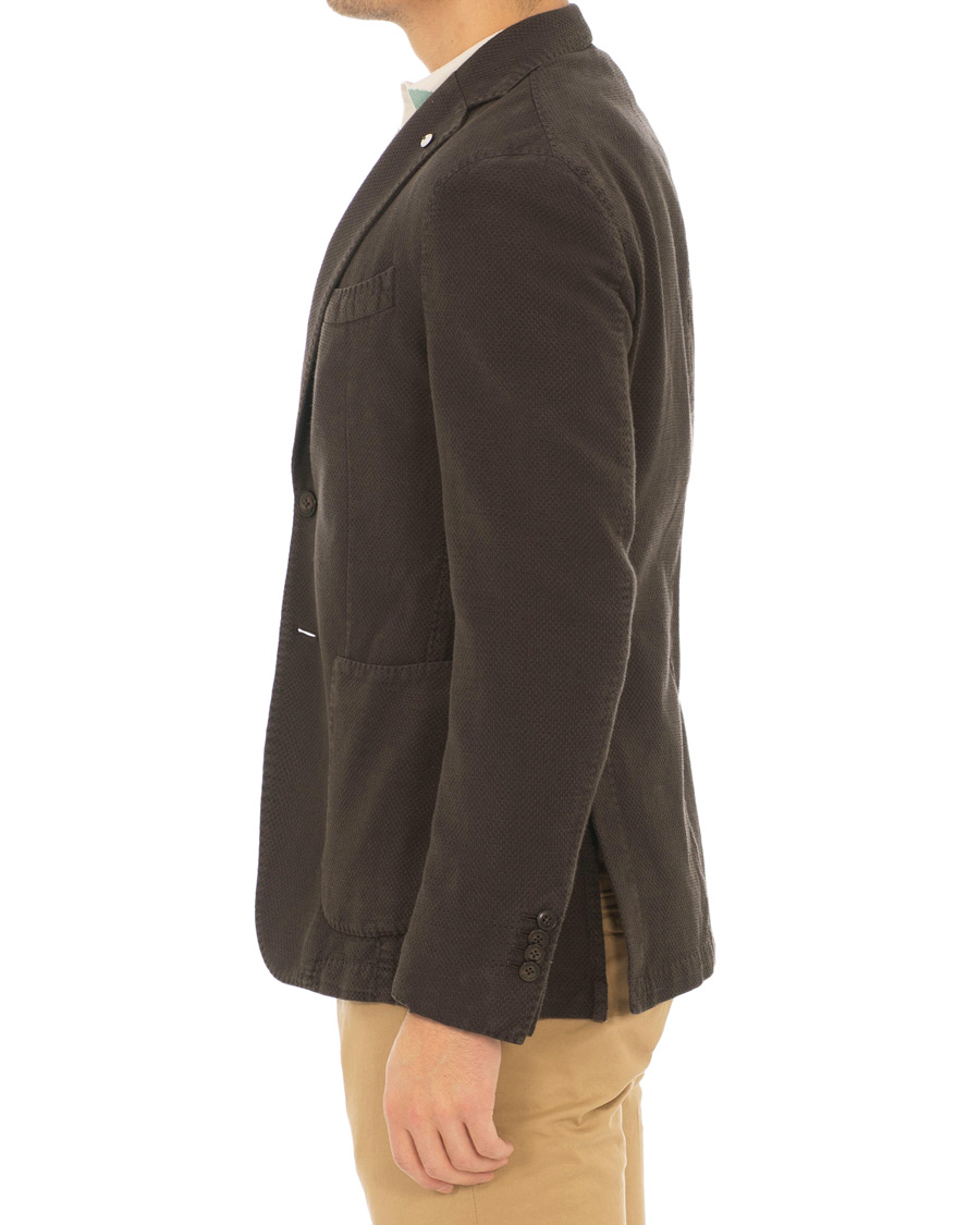 Homme | Blazers | L.B.M. 1911 | Jack Regular Fit Structured Linen Blazer Dark Brown
