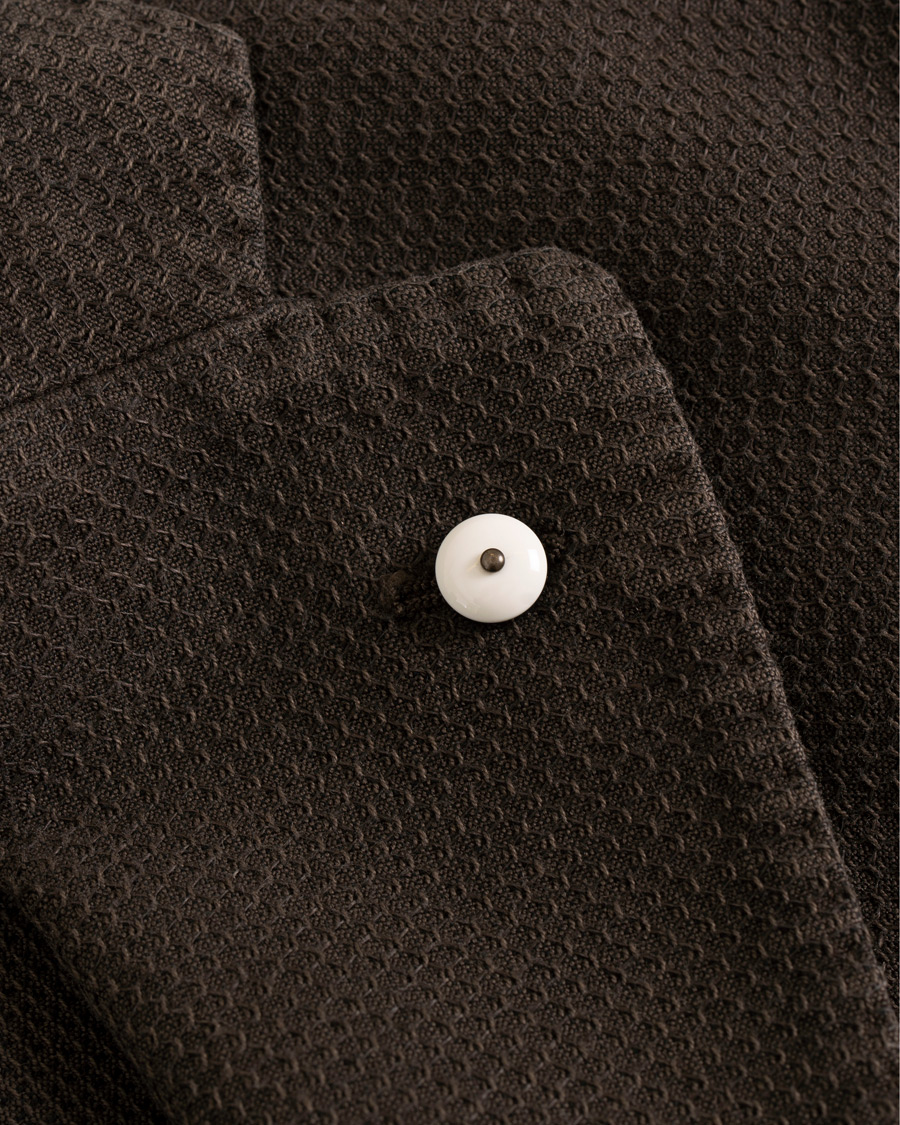 Homme | Blazers | L.B.M. 1911 | Jack Regular Fit Structured Linen Blazer Dark Brown