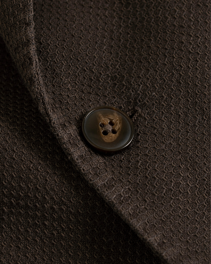 Homme | Blazers | L.B.M. 1911 | Jack Regular Fit Structured Linen Blazer Dark Brown
